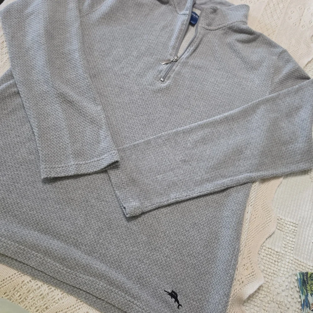 Tommy Bahama Mens Large‎ Pullover 1/4 Zip  Lightweight Golf Sport Summer Nights